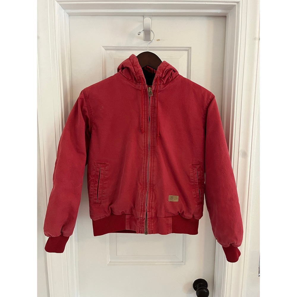 Women's Berne Red‎ Canvas Hooded Workwear Jacket